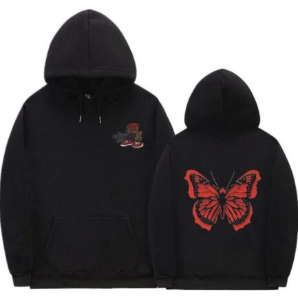 Playboi Carti Butterfly Oversized Double Sided Printed Hoodie